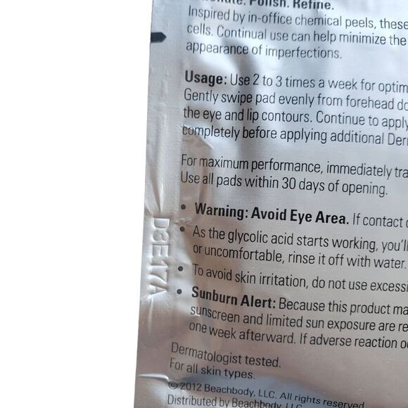 Derm Exclusive PM Micro Peel Resurfacing Pads (5 packs of 15 = 75)New & Sealed - Picture 5 of 5